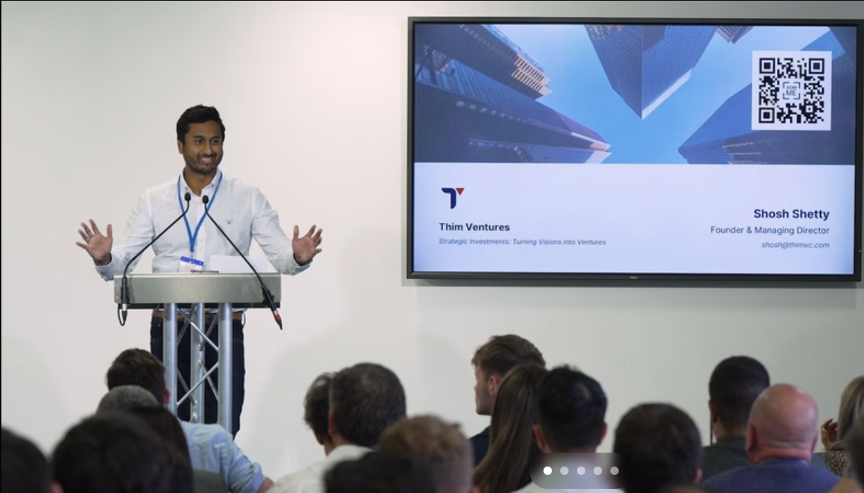 Shosh Shetty presenting Strategic Investments: Turning Visions into Ventures